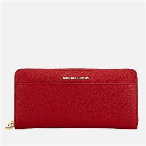 michael kors red wallet women& 39|Michael Kors bright red wallet.